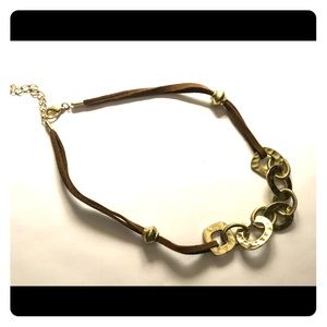 Women’s Brown Swede Leather Cord Necklace